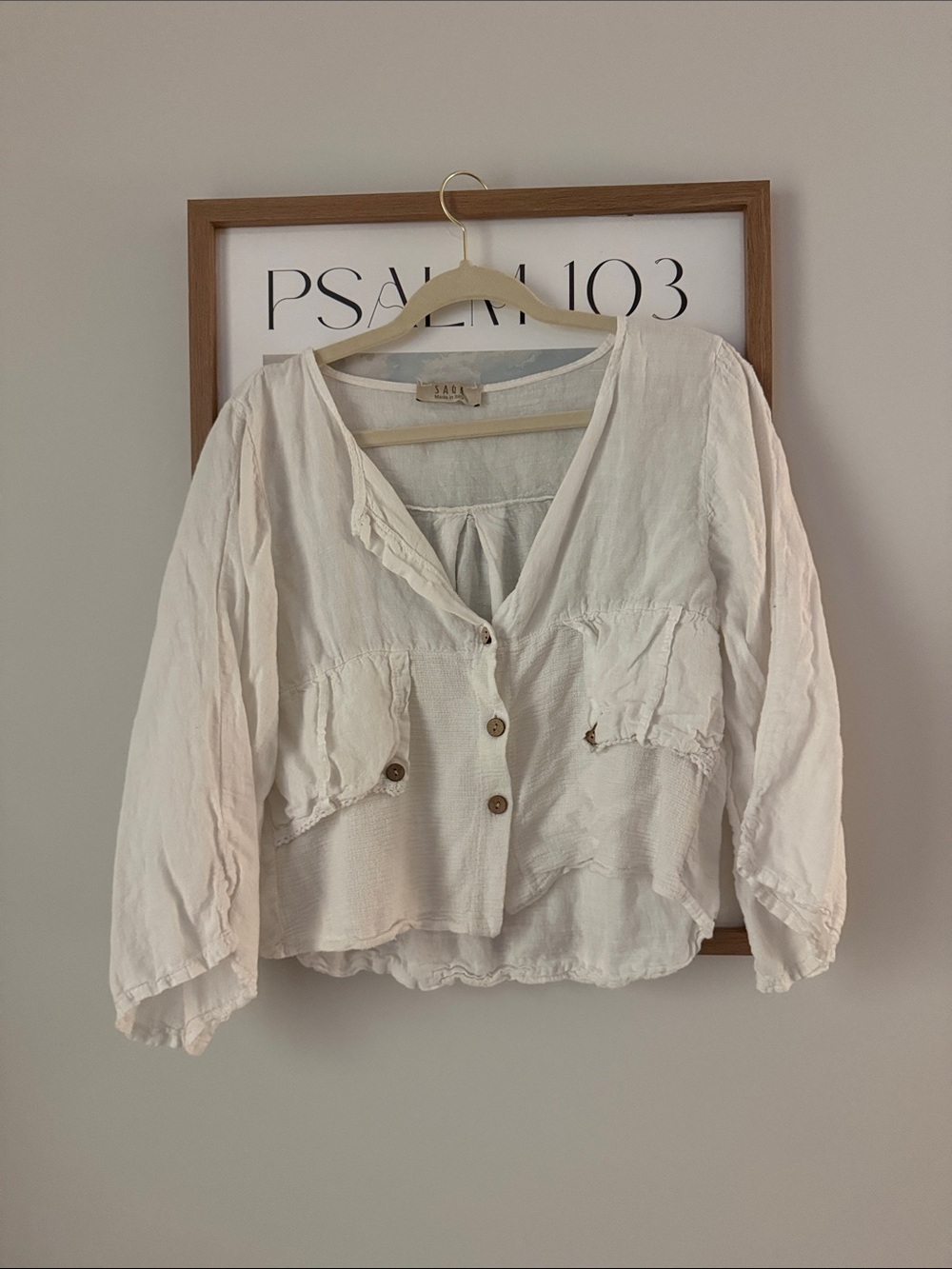 Saga 100 percent linen top